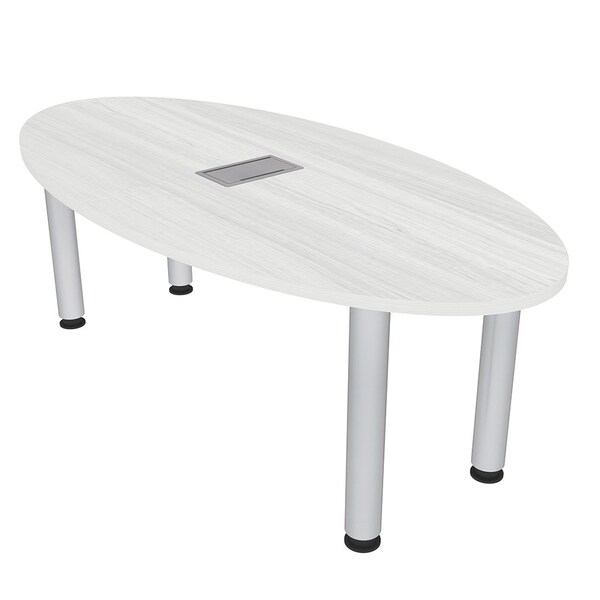 33.5 in W, 69.5 in L, 29 in H, Engineered Wood Top, White